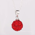 Collar pendiente NE17 del collar cristalino rojo del shamballa